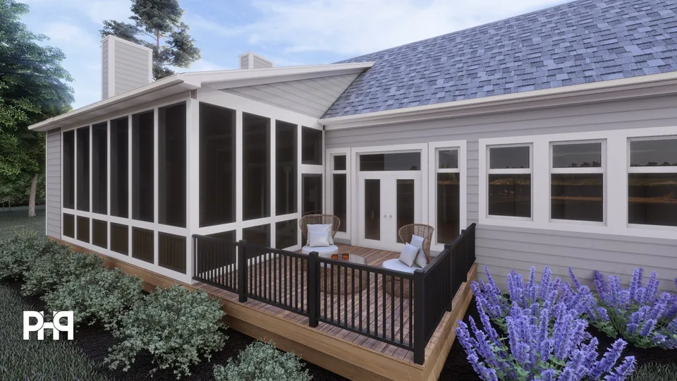 The Maple house plan, exterior view 9